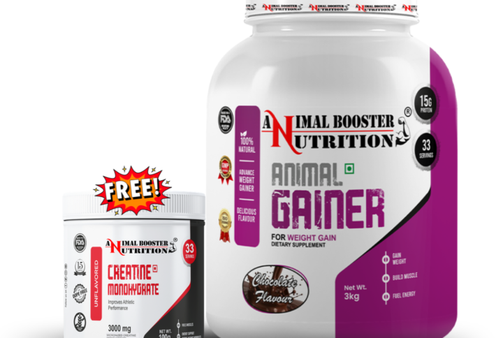 Animal Gainer 3kg - Chocolate with 100gm Creatine