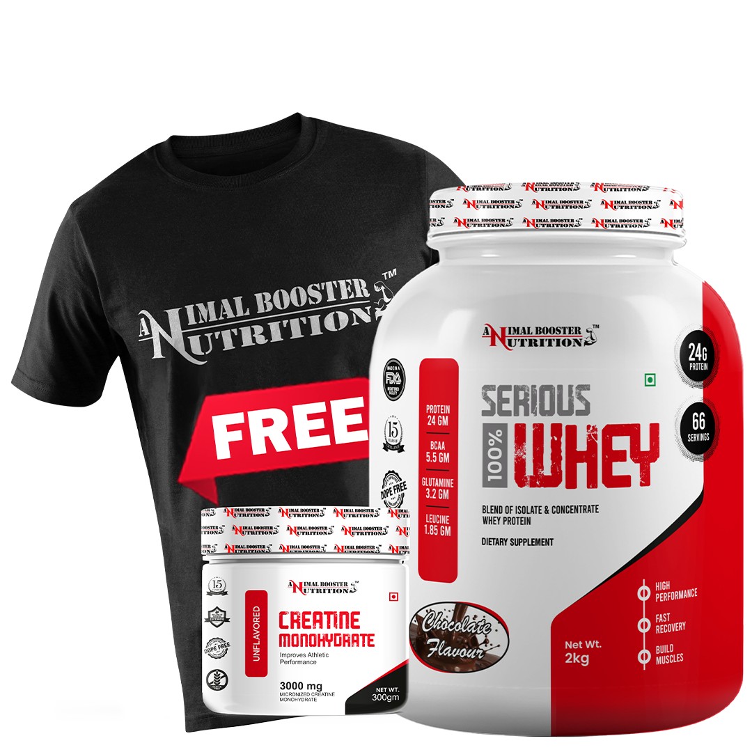 Serious Whey Protein 2kg with creatine 300gm - chocolate