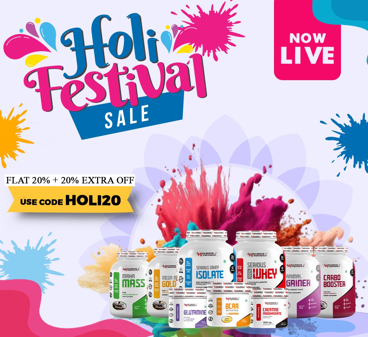 Holi Festival Sale - 40% off deal