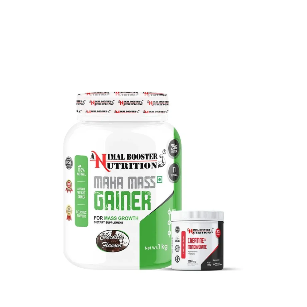 Maha Mass Gainer 1kg & 100GM Creatine Combo