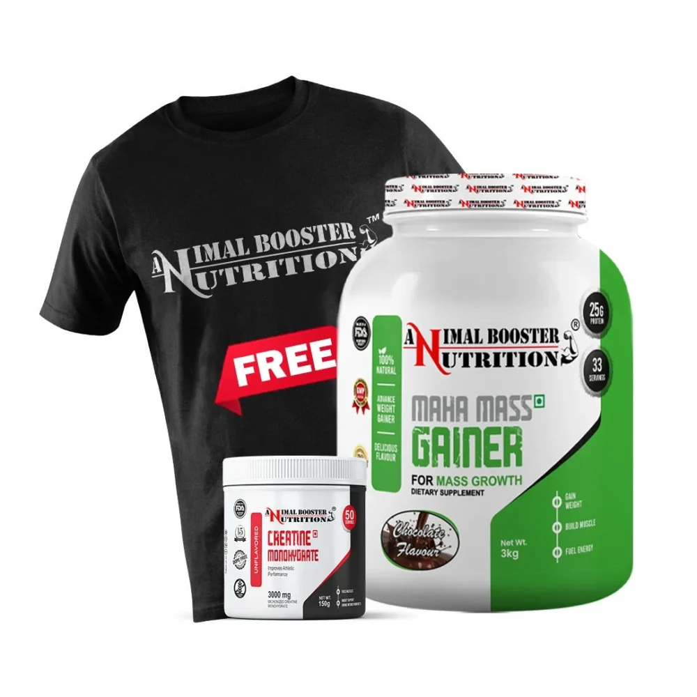 Maha Mass Gainer 3kg & 150GM Creatine Combo