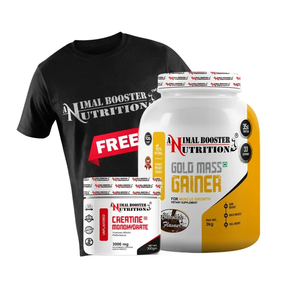Mega Mass Gold 3kg & 300GM Creatine Combo
