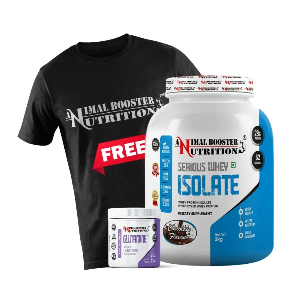 Serious Whey Isolate 2kg & 100GM Glutamine Combo