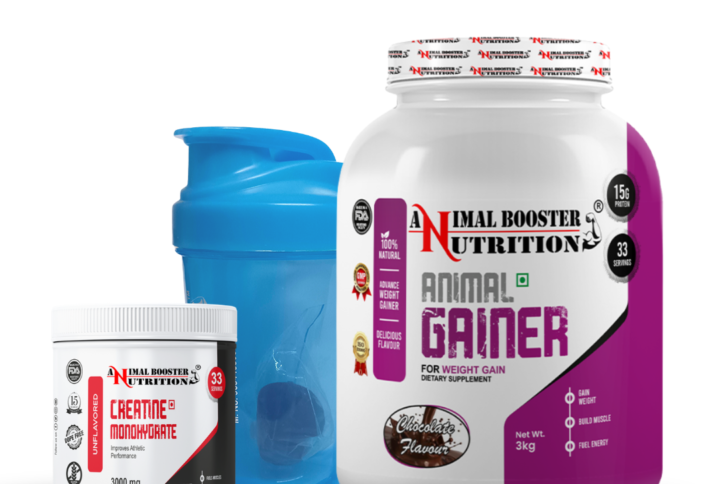 Animal Gainer 3kg with 100GM Creatine & Shaker Combo