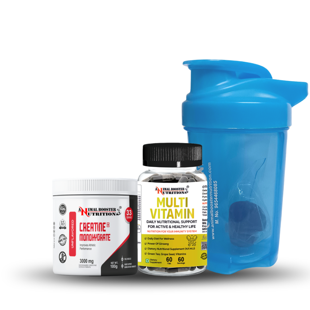 Creatine 100GM | MultiVitamin & Shaker Combo